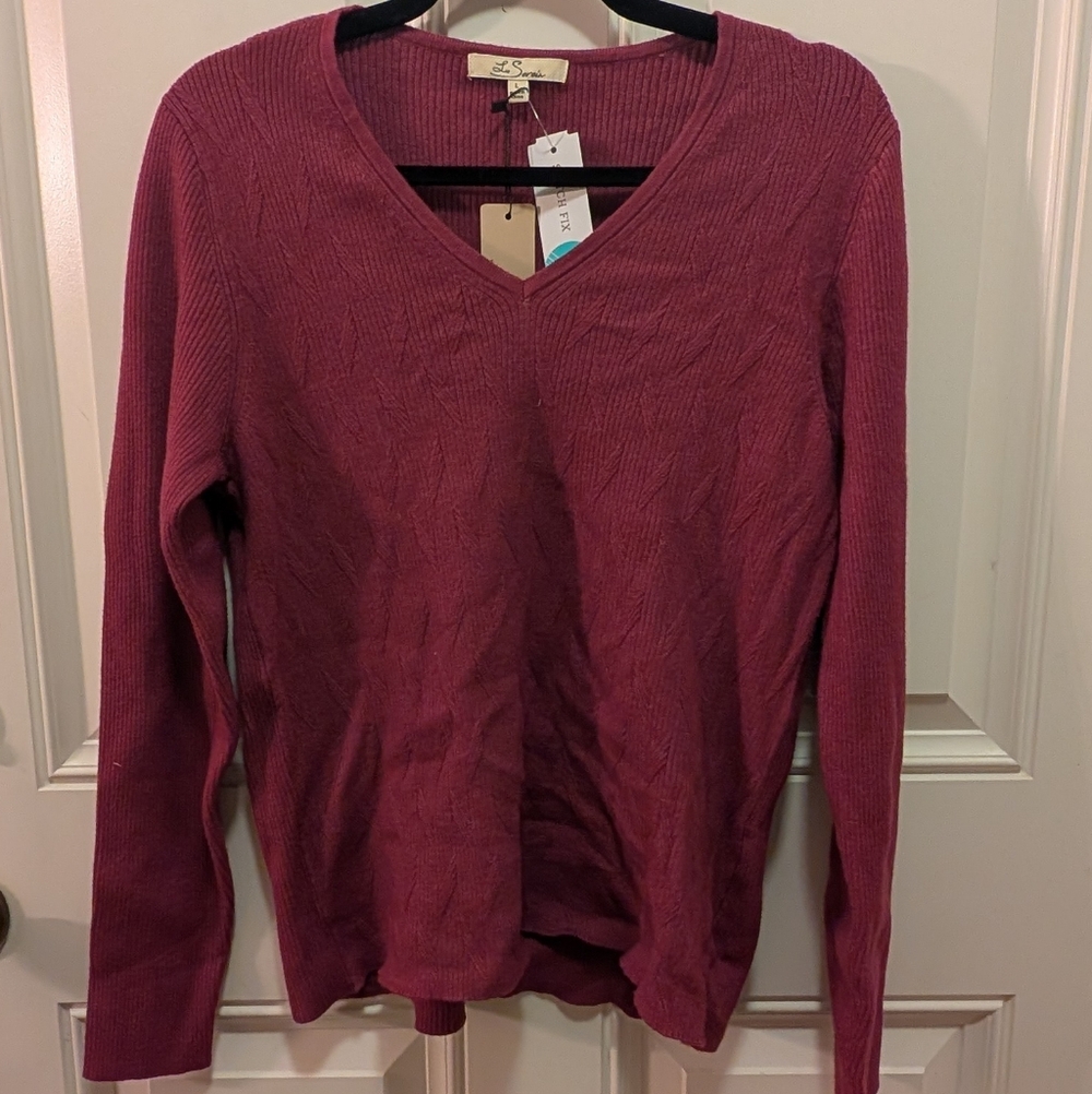 Les Serein Stephie Lightweight Cable Sweater - L